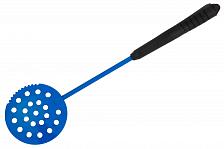 Фото черпак с металлической обрезиненой ручкой окрашеный с зубцами (малый)